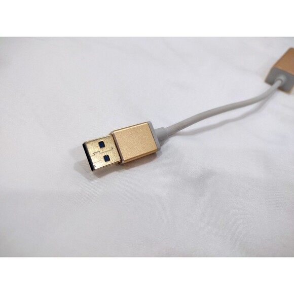 Azaker 3-Port USB 3.0 Aluminum Portable Data Hub w Gigabit Ethernet Port Adapter - Picture 6 of 6